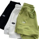 Pantaloni scurți pentru femei cu șnur și buzunare, uni, din poliester, croi ușor și confortabil, pantaloni scurți de vară pentru timpul liber 2
