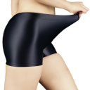 Pantaloni scurți pentru femei Sportivi Lucioși Uni Fibră de bambus Spandex Elastici confortabili pentru fitness 3