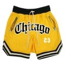 Pantaloni scurți sport cu uscare rapidă pentru bărbați, pantaloni scurți de baschet Chicago, cu buzunare cu fermoar, pantaloni scurți 5