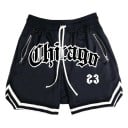 Pantaloni scurți sport cu uscare rapidă pentru bărbați, pantaloni scurți de baschet Chicago, cu buzunare cu fermoar, pantaloni scurți 1