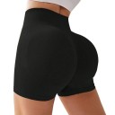 Pantaloni scurți sport pentru femei, talie înaltă, cu efect push-up, pantaloni scurți de ridicare pentru yoga, fitness, alergare, elastici, fără sudură, pantaloni scurți de sală 1