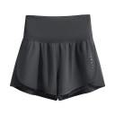 Pantaloni scurți sportivi pentru femei cu talie înaltă și buzunare, uni, din poliester și spandex, pantaloni scurți elastici funcționali pentru alergare și fitness 10