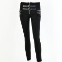 Pantaloni skinny da donna con cintura 6