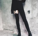 Pantaloni skinny de dama negri 1