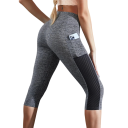 Pantaloni sportivi da donna al polpaccio con tasche laterali Pantaloni fitness comodi per corsa Yoga allenamento Materiale elasticizzato 5