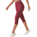 Pantaloni sportivi da donna al polpaccio con tasche laterali Pantaloni fitness comodi per corsa Yoga allenamento Materiale elasticizzato Traspirante 2