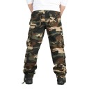 Pantaloni tattici mimetici da uomo con più tasche stile militare pantaloni outdoor materiale resistente campeggio escursionismo lavoro 2