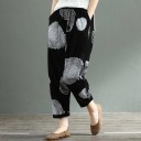 Pantaloni vintage de dama cu imprimeu 2