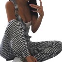 Pantalons à carreaux pour femmes avec bretelles A2154 1