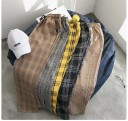 Pantalons à carreaux pour femmes avec élastique à la taille A233 2