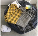 Pantalons à carreaux pour femmes avec élastique à la taille A233 3