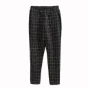 Pantalons à carreaux pour femmes avec élastique à la taille 1