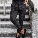 Pantalons à carreaux pour hommes F1399 1