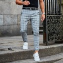 Pantalons à carreaux pour hommes F1399 2