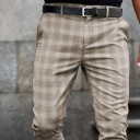 Pantalons à carreaux pour hommes F1399 4