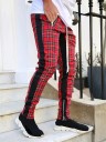 Pantalons à carreaux pour hommes F1422 4