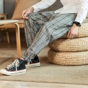 Pantalons à carreaux pour hommes F1688 2