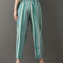 Pantalons amples rayés pour femmes 2
