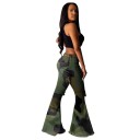 Pantalons camouflés pour femmes évasés 2
