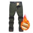 Pantalons d'hiver imperméables et coupe-vent Unisex Pantalons en polyester chauds avec doublure en peluche Fermeture éclair et bouton Vêtements d'hiver durables 6