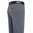 Pantalons de costume pour hommes avec poches Coupe droite élégante Uni Pantalons confortables pour hommes au travail et aux célébrations 8