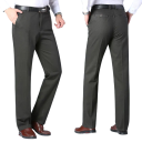 Pantalons de costume pour hommes avec poches Unis Couleur Élégant coupe droite Pantalons stylés et confortables pour hommes au travail, au bureau ou lors d'événements festifs 3
