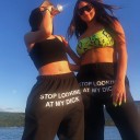 Pantalons de jogging pour femmes avec inscription amusante 3