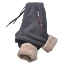 Pantalons de jogging pour hommes avec fourrure 1