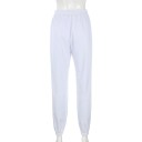 Pantalons de survêtement blancs pour femmes avec imprimé A371 3