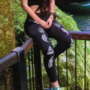 Pantalons de survêtement noirs pour femmes avec imprimé 3