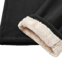 Pantalons de survêtement pour femmes avec doublure en fourrure intérieure à cordon en polyester et spandex unis, confortables, chauds 2