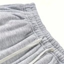 Pantalons de survêtement pour hommes unis avec cordon de serrage et poches en coton Confortables et stylés pour un usage quotidien 2