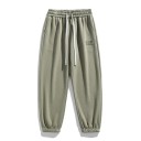 Pantalons de survêtement pour hommes unis avec poches et cordon, polyester, coton, coupe confortable, idéal pour le temps libre et le sport 8