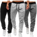Pantalons de survêtement pour hommes unis en polyester avec cordon de serrage Confortables et pratiques pour un usage quotidien et les loisirs 2