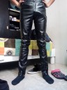 Pantalons en cuir pour hommes F1491 4