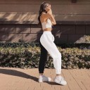 Pantalons jogger pour femmes noir et blanc 5