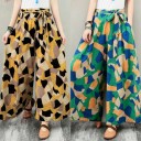 Pantalons larges pour femmes avec motif A369 3