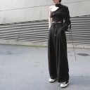 Pantalons longs noirs pour femmes 6