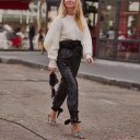 Pantalons noirs à paillettes pour femmes 2