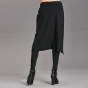 Pantalons noirs pour femmes avec jupe 2