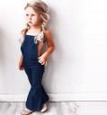 Pantalons pour filles avec salopette L1401 3