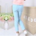 Pantalons pour filles avec taille élastique - Bleus 1