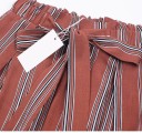 Pantalons rayés pour femmes avec fente 6