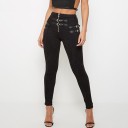 Pantalons skinny pour femmes avec ceintures 2