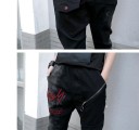 Pantalons slim pour femmes avec zip noir 3