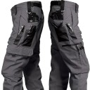 Pantalons tactiques imperméables pour hommes Pantalons cargo résistants à plusieurs poches Pantalons de plein air Matériau solide Vêtements fonctionnels pour hommes 4