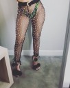 Pantalons transparents pour femmes avec perles 3