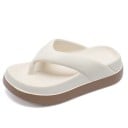 Pantofi pentru femei, cu platformă moale, înaltă, papuci de vară, antiderapante, pantofi eleganti, confortabili, pentru acasă 3