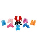 Pantofi și încălțăminte pentru păpușa de 30 cm Set de 12 perechi de pantofi din plastic Selecție aleatorie de stiluri și culori Accesoriu pentru jocul 7