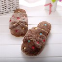 Pantofole da donna con pois e fiocco 4